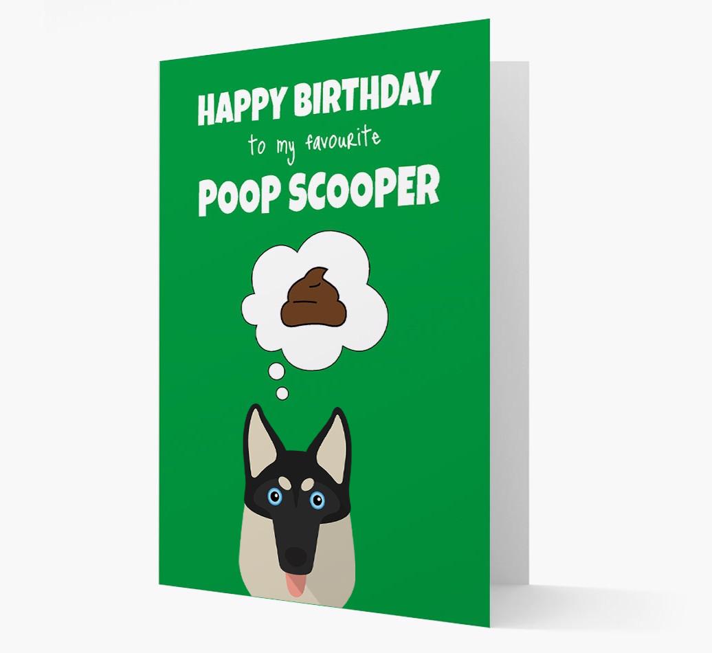 Card 'Poop Scooper' with {breedCommonName} Icon