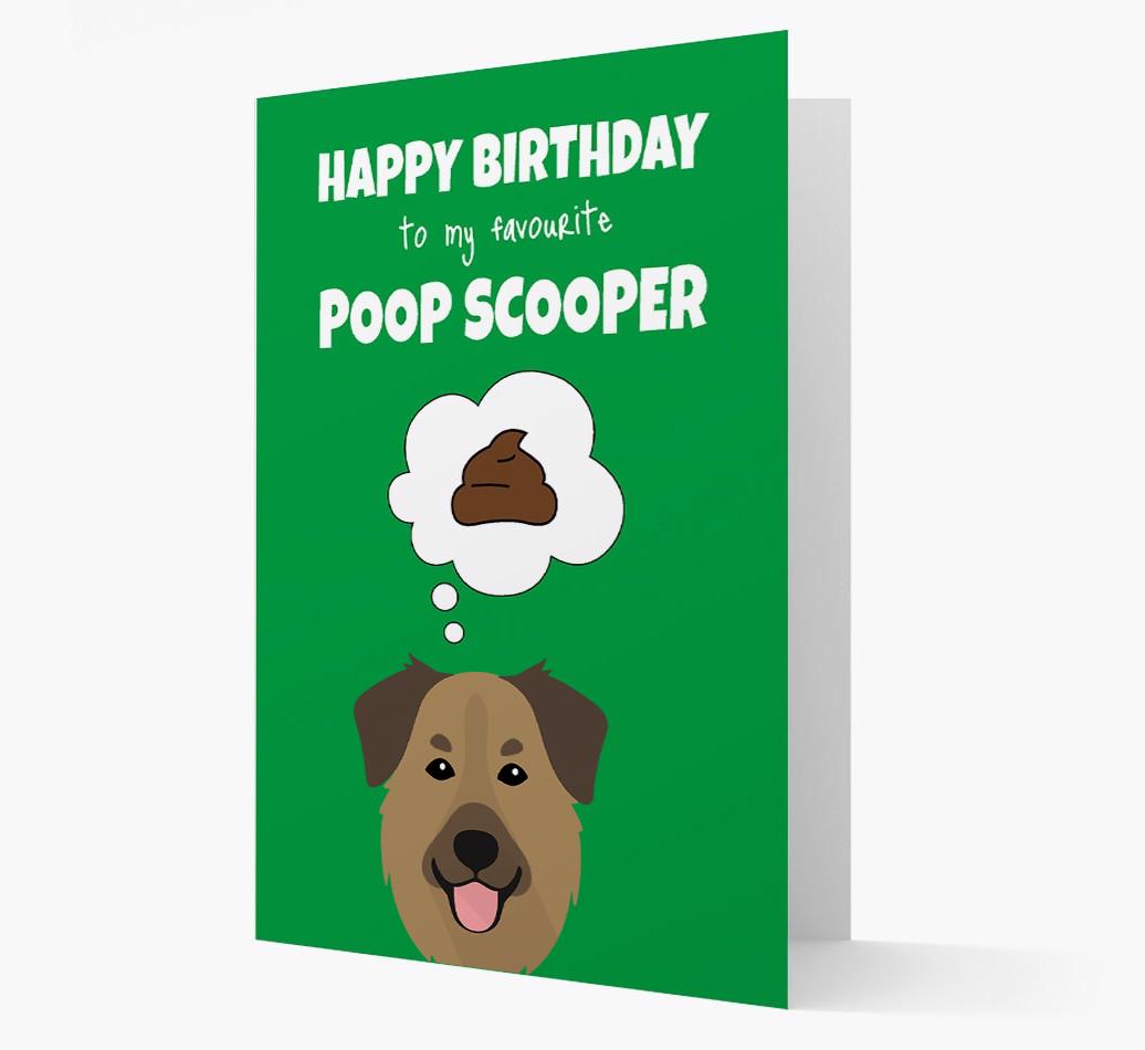 Card 'Poop Scooper' with {breedCommonName} Icon