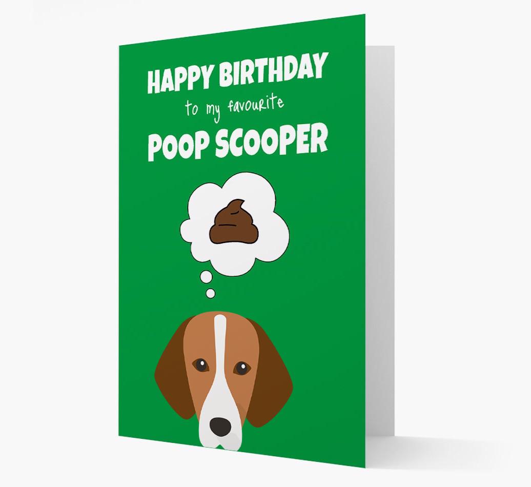 Card 'Poop Scooper' with {breedCommonName} Icon