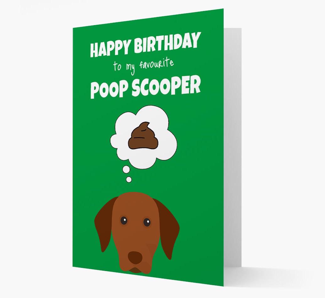 Card 'Poop Scooper' with {breedCommonName} Icon