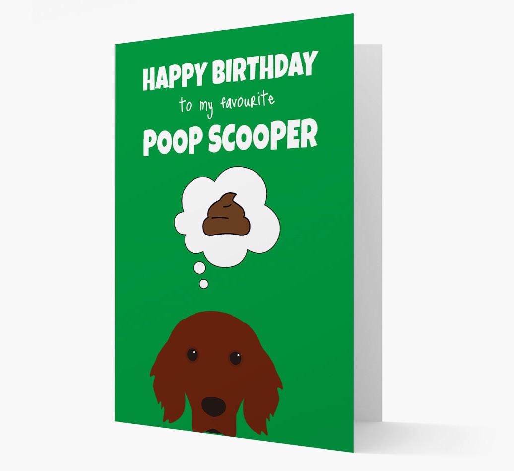 Card 'Poop Scooper' with {breedCommonName} Icon