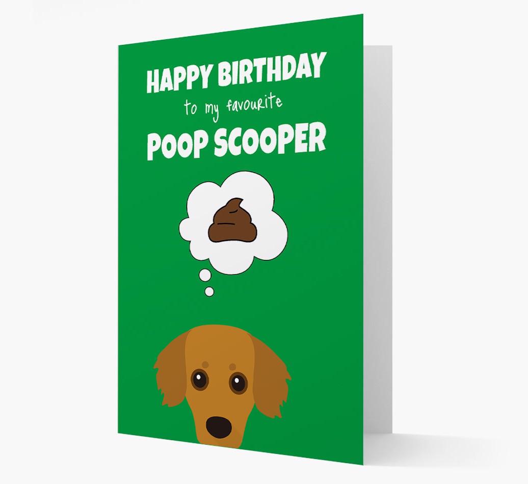 Card 'Poop Scooper' with {breedCommonName} Icon