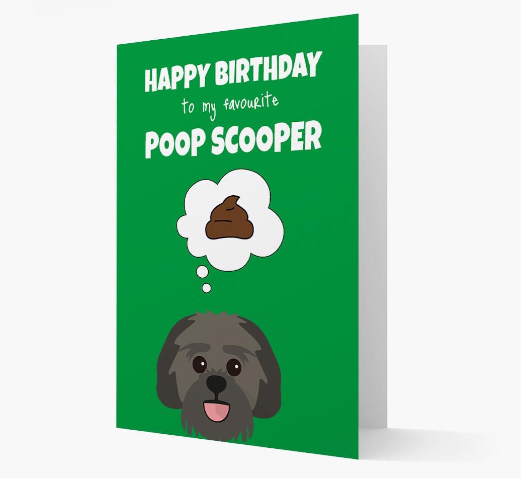 Card 'Poop Scooper' with {breedCommonName} Icon