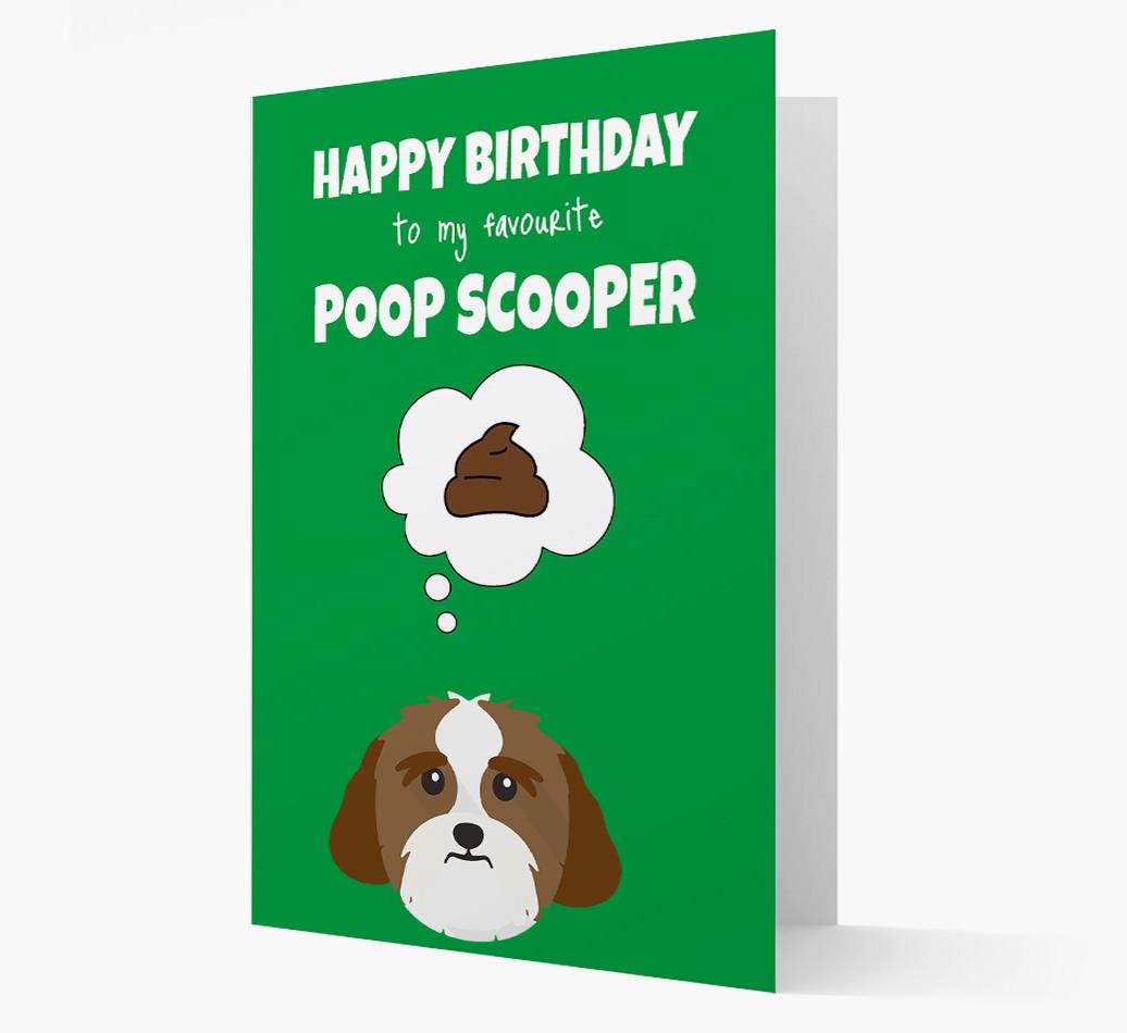 Card 'Poop Scooper' with {breedCommonName} Icon