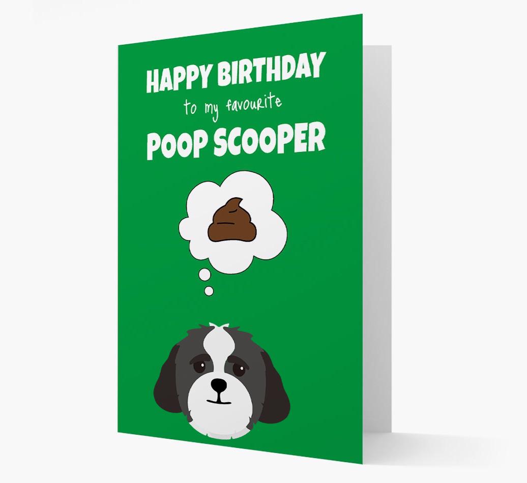 Card 'Poop Scooper' with {breedCommonName} Icon