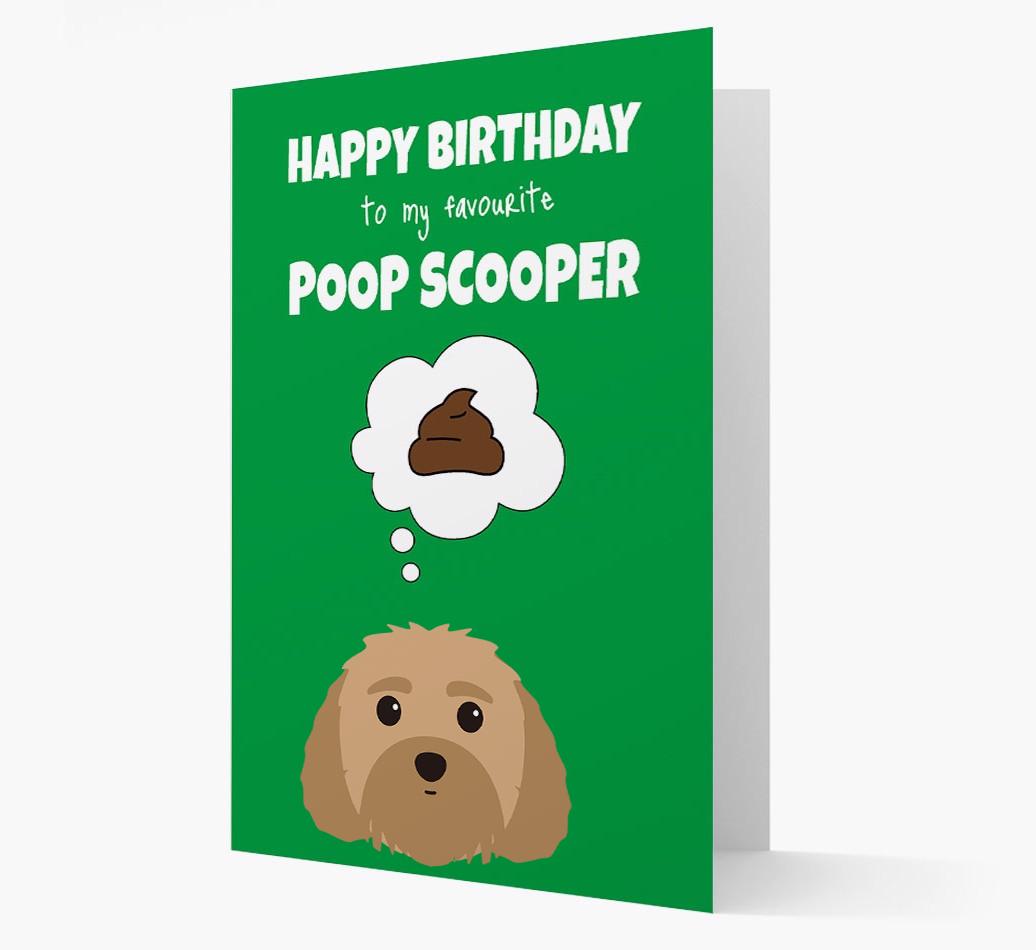 Card 'Poop Scooper' with {breedCommonName} Icon