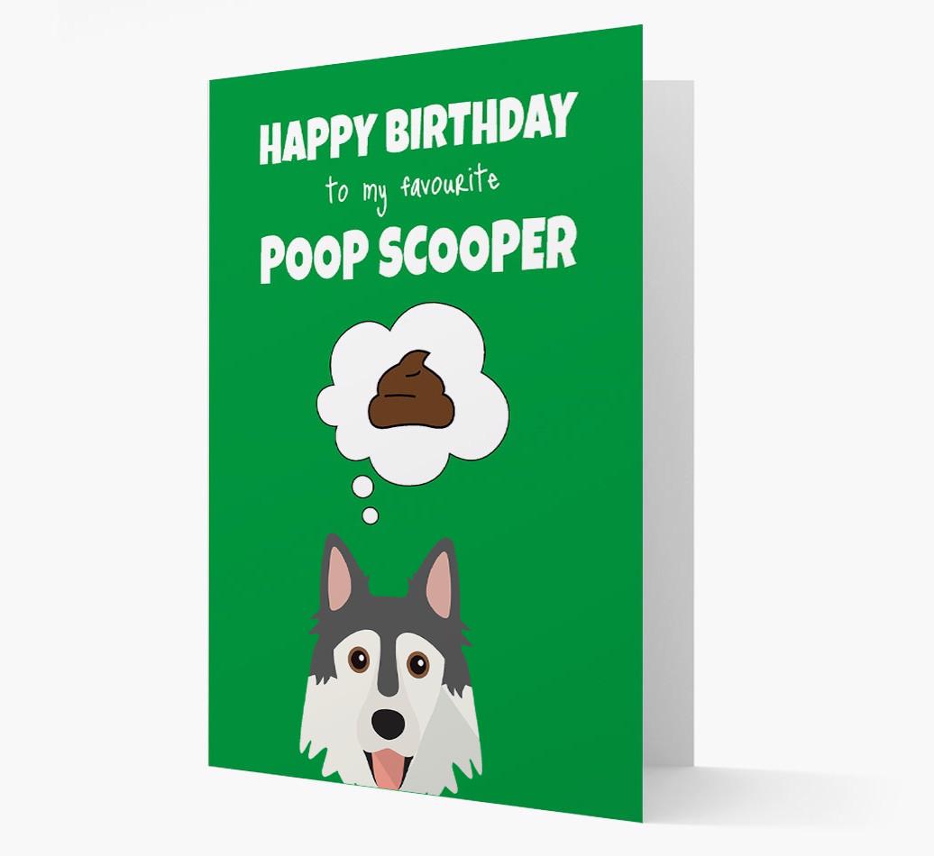 Card 'Poop Scooper' with {breedCommonName} Icon