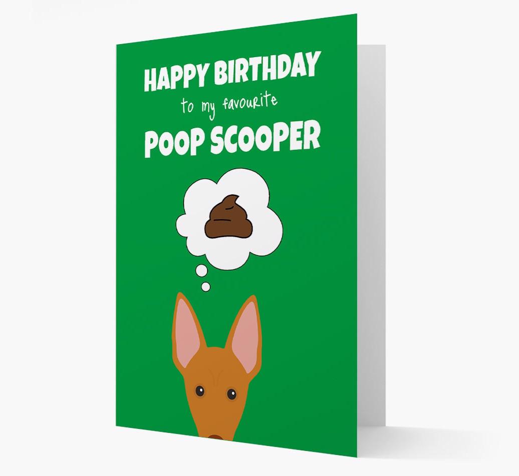 Card 'Poop Scooper' with {breedCommonName} Icon
