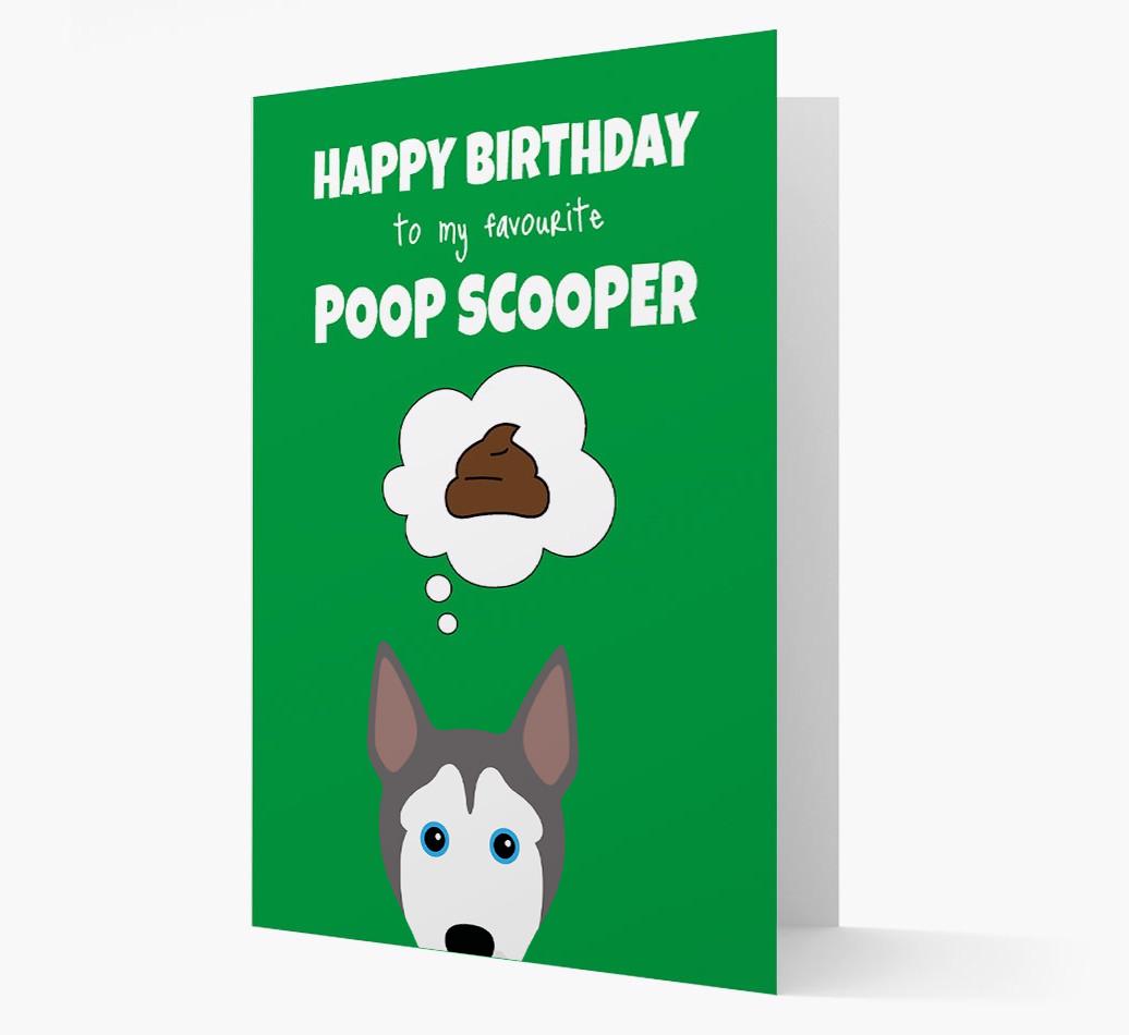 Card 'Poop Scooper' with {breedCommonName} Icon