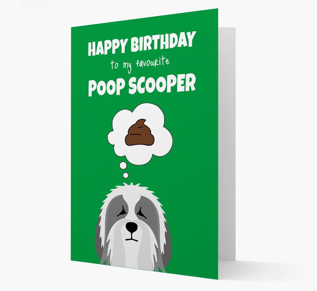 Card 'Poop Scooper' with {breedCommonName} Icon