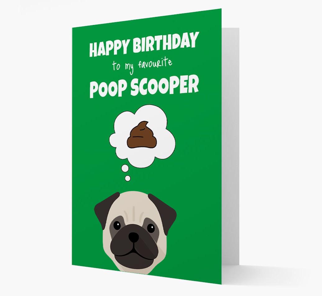 Card 'Poop Scooper' with {breedCommonName} Icon