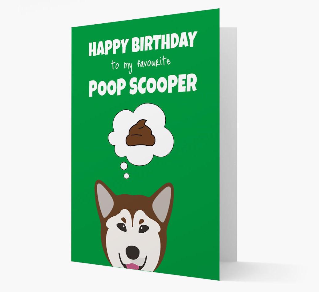 Card 'Poop Scooper' with {breedCommonName} Icon