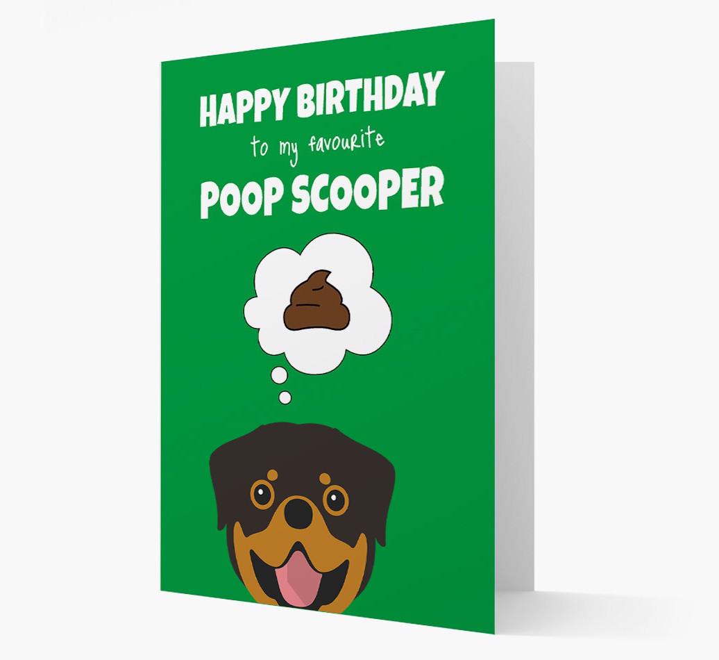 Card 'Poop Scooper' with {breedCommonName} Icon