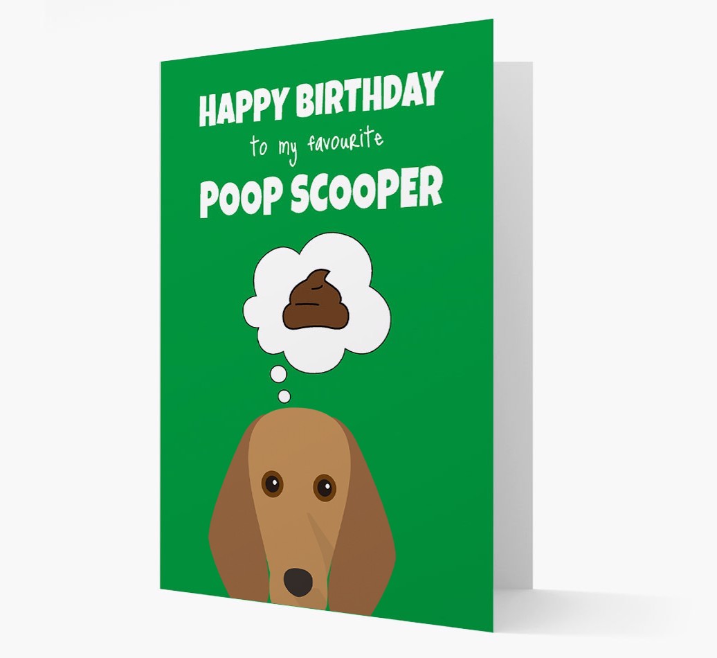 Card 'Poop Scooper' with {breedCommonName} Icon