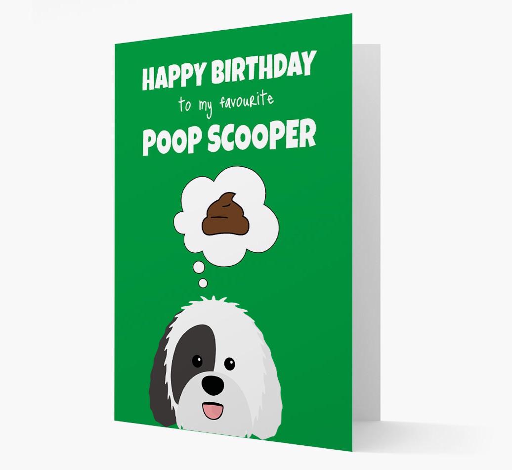 Card 'Poop Scooper' with {breedCommonName} Icon