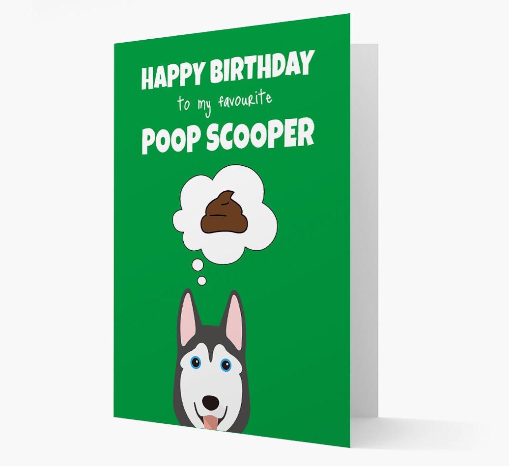 Card 'Poop Scooper' with {breedCommonName} Icon