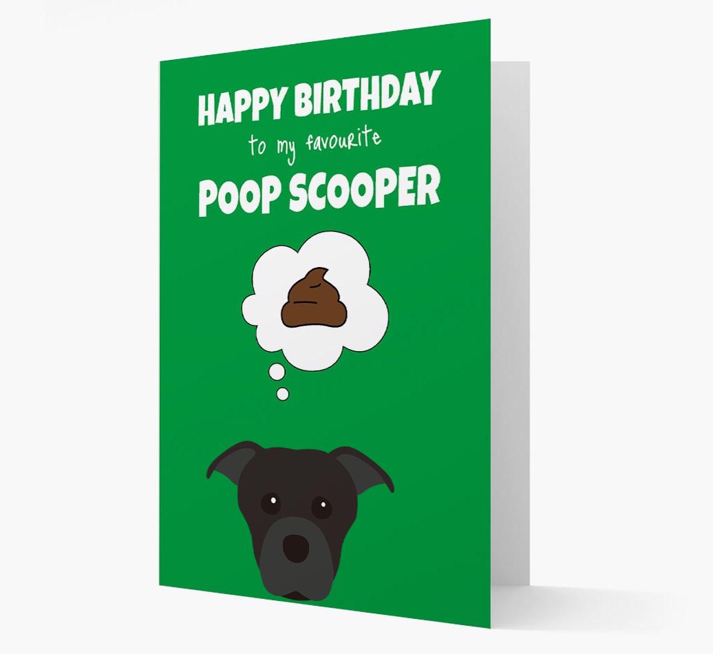 Card 'Poop Scooper' with {breedCommonName} Icon