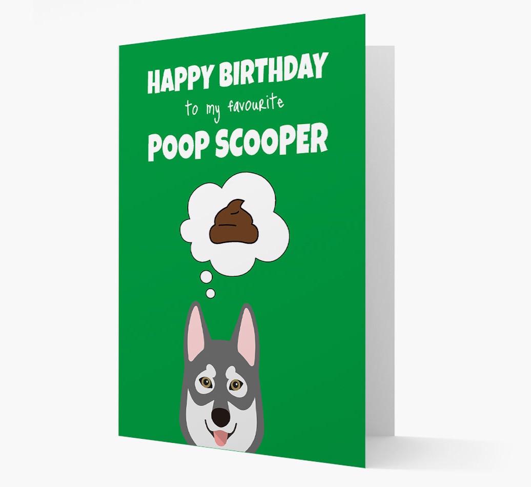 Card 'Poop Scooper' with {breedCommonName} Icon