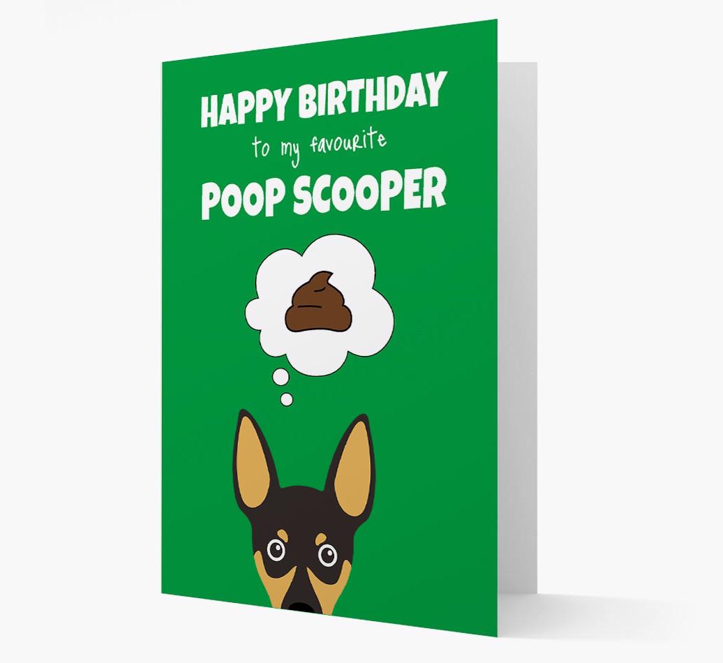 Card 'Poop Scooper' with {breedCommonName} Icon