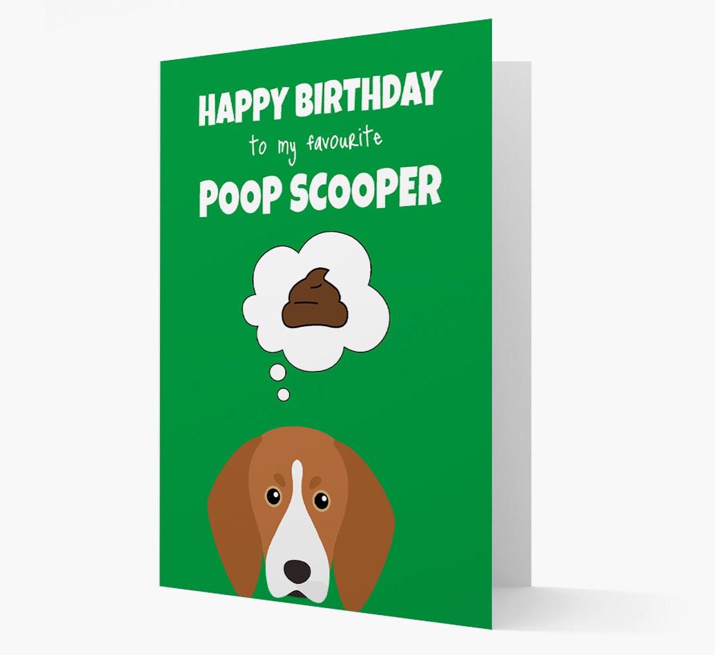 Card 'Poop Scooper' with {breedCommonName} Icon