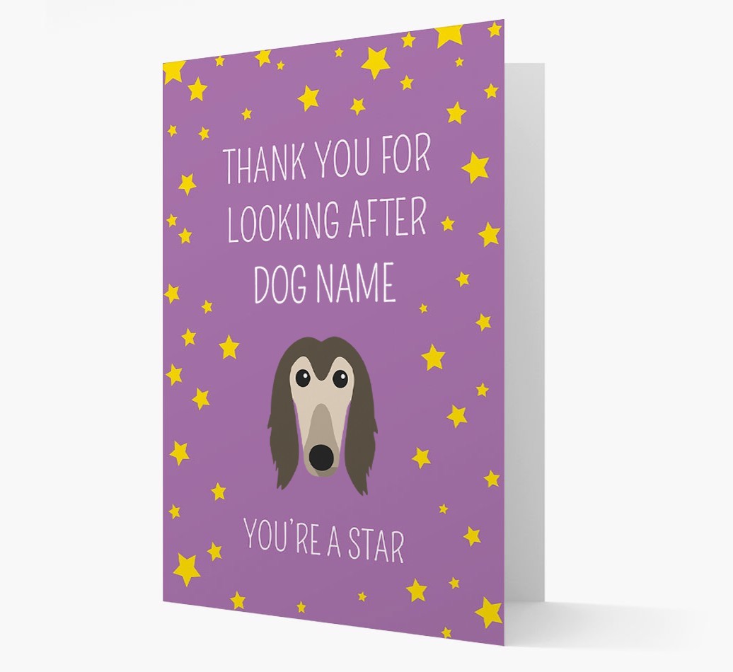 Personalised 'You're A Star' Thank You Card
