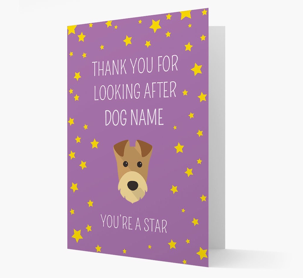 Personalised 'You're A Star' Thank You Card