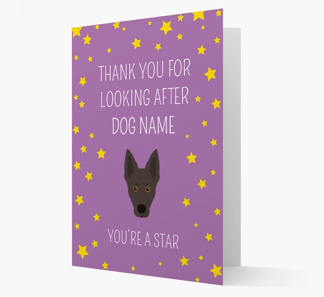 Personalised 'You're A Star' Thank You Card