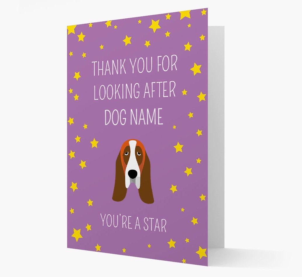 Personalised 'You're A Star' Thank You Card