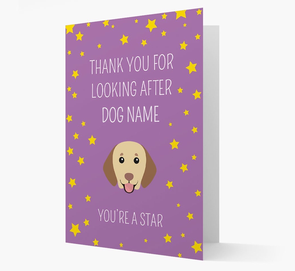 Personalized 'You're A Star' Thank You Card