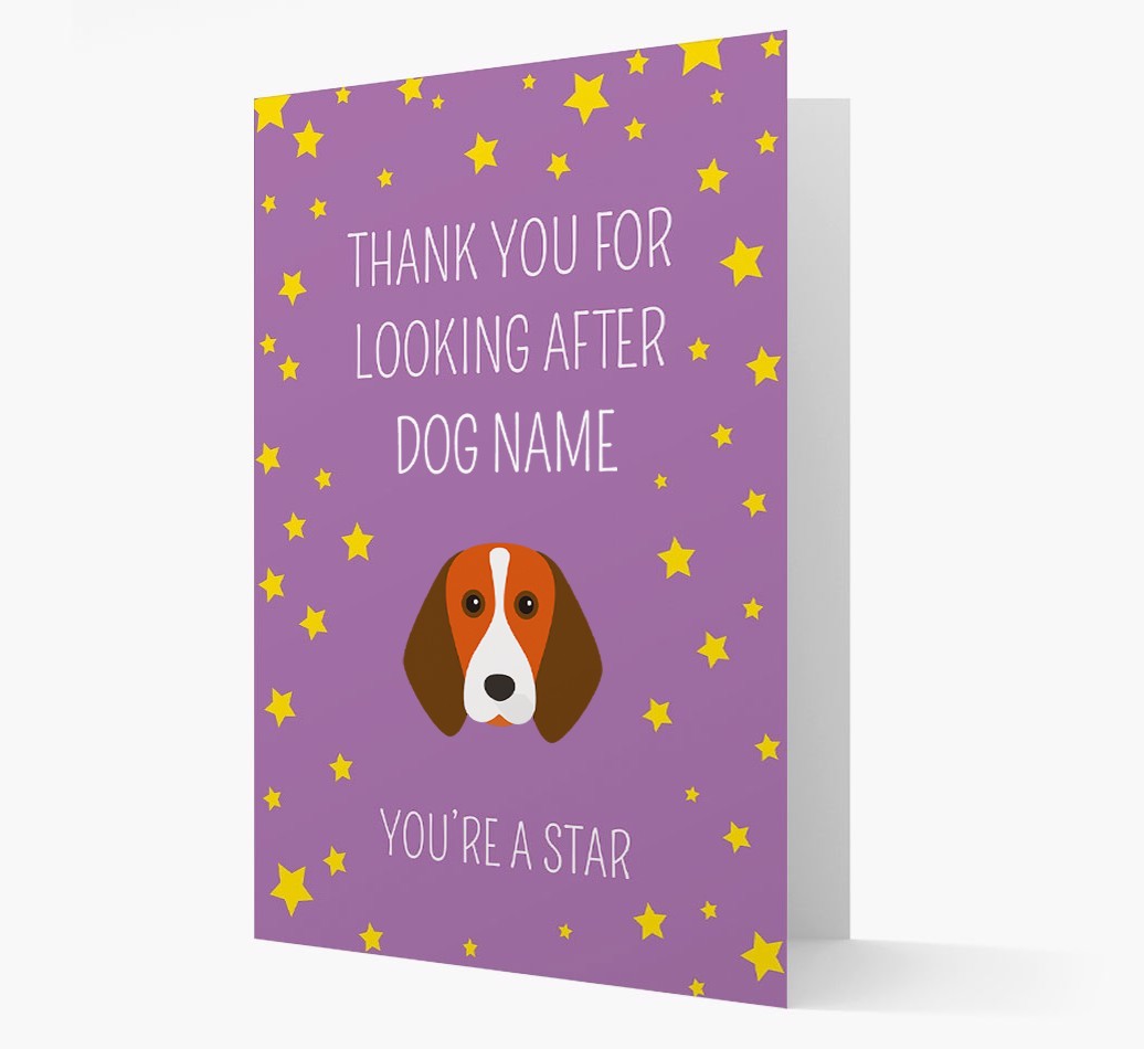 Personalised 'You're A Star' Thank You Card