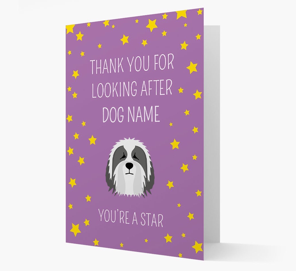 Personalised 'You're A Star' Thank You Card