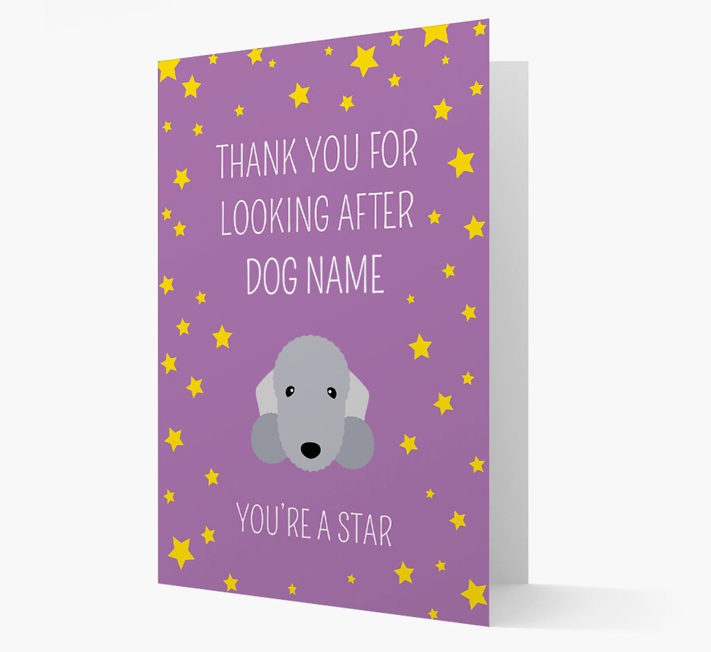 Personalised 'You're A Star' Thank You Card