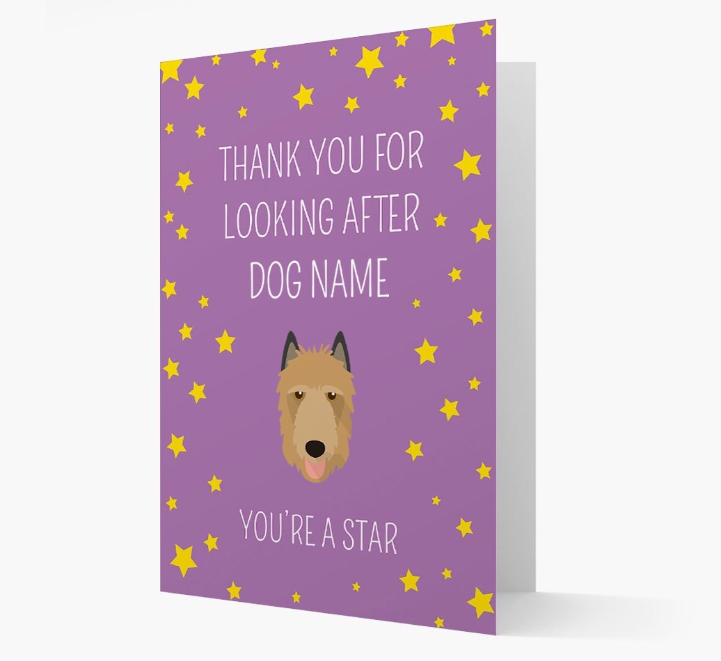 Personalised 'You're A Star' Thank You Card