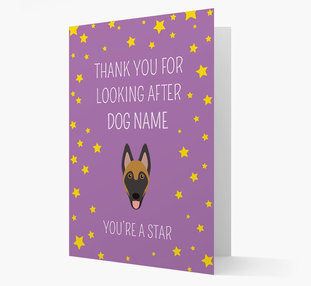 Personalised 'You're A Star' Thank You Card
