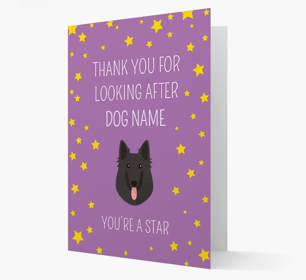 Personalised 'You're A Star' Thank You Card