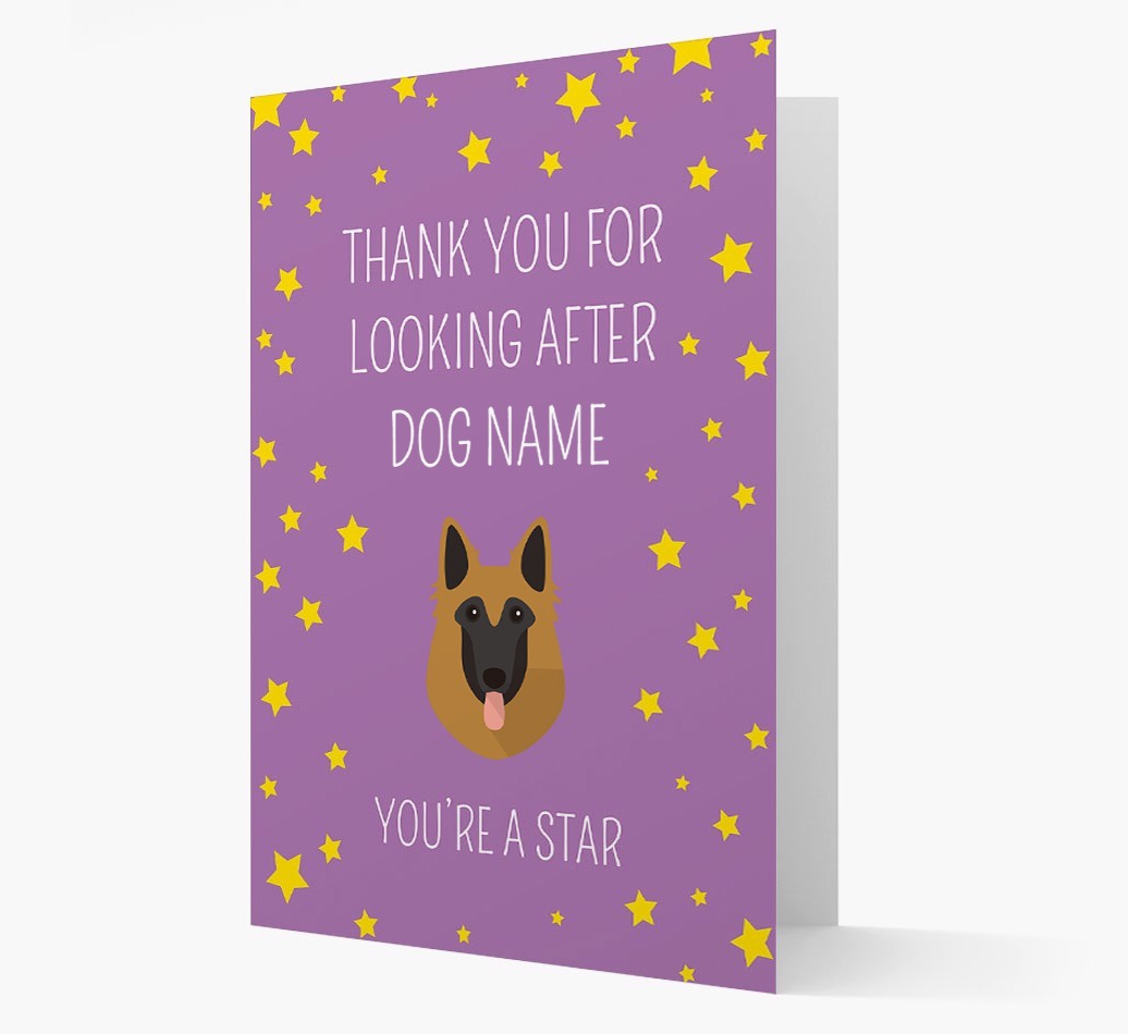 Personalised 'You're A Star' Thank You Card