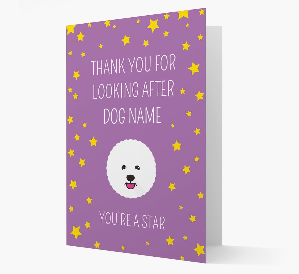 Personalised 'You're A Star' Thank You Card