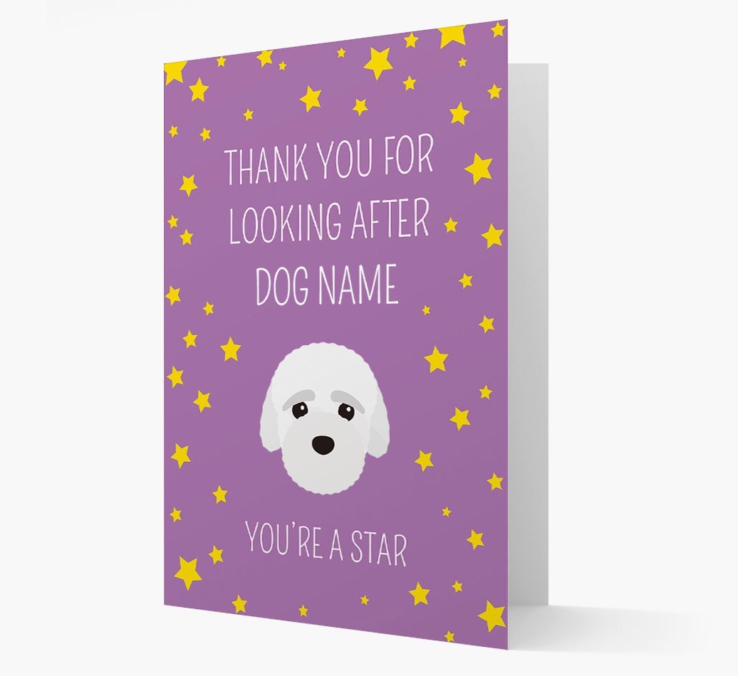 Personalised 'You're A Star' Thank You Card