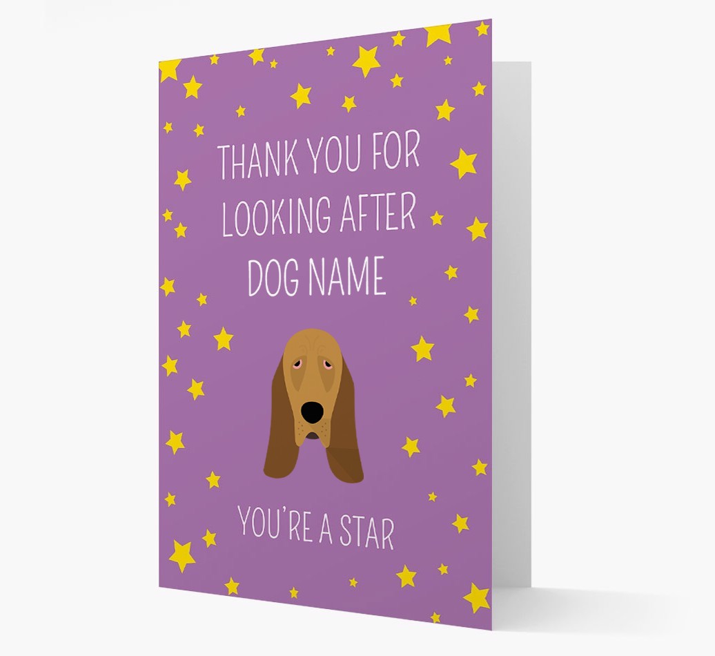 Personalised 'You're A Star' Thank You Card