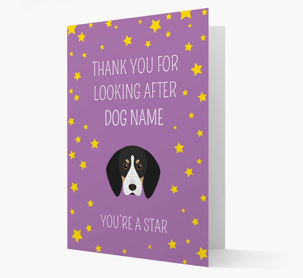 Personalised 'You're A Star' Thank You Card