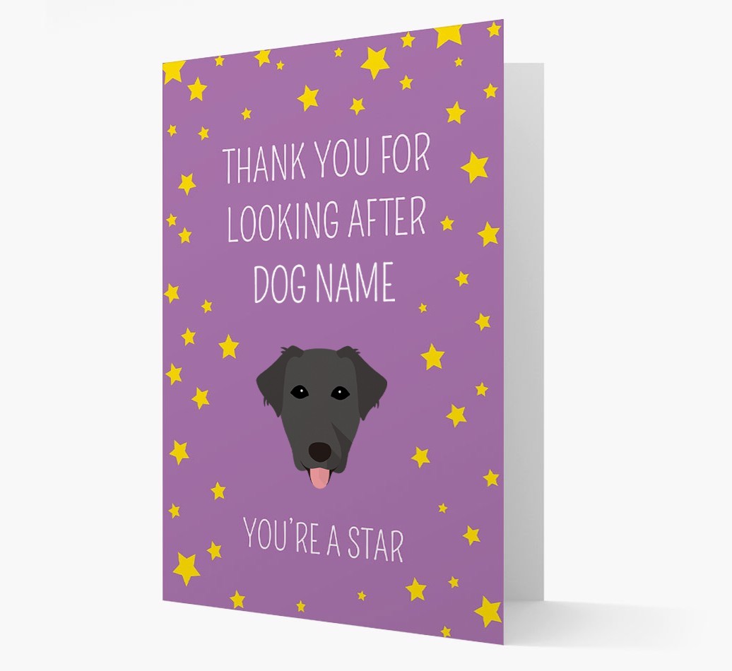 Personalised 'You're A Star' Thank You Card