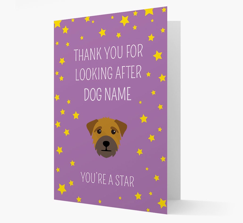 Personalised 'You're A Star' Thank You Card
