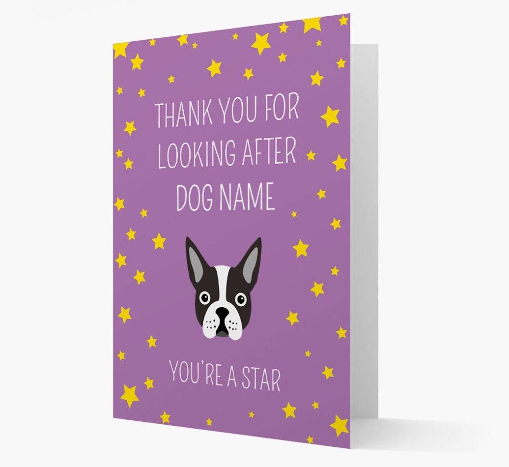Personalised 'You're A Star' Thank You Card