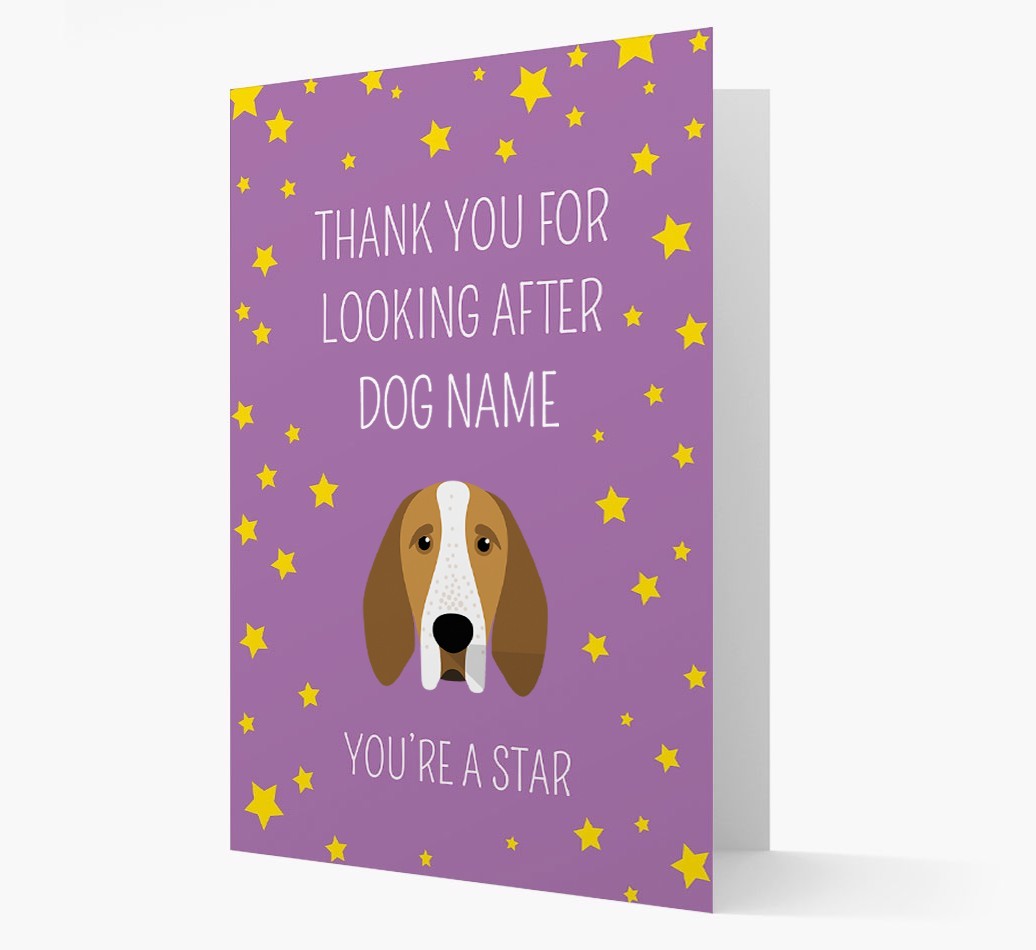 Personalised 'You're A Star' Thank You Card