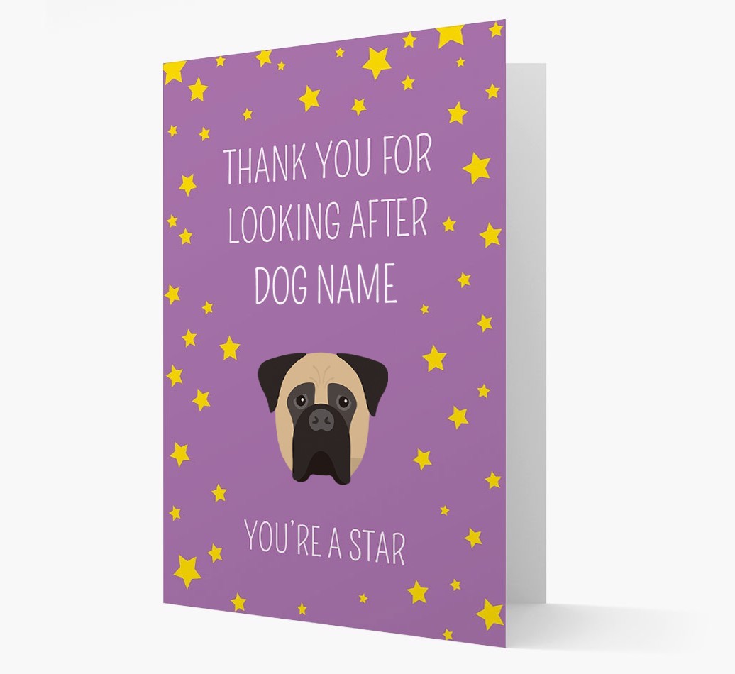 Personalised 'You're A Star' Thank You Card