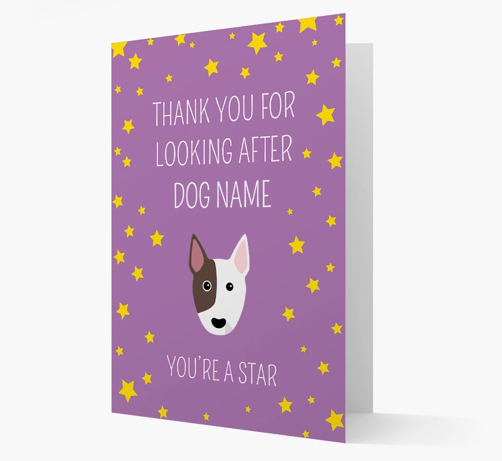 Personalised 'You're A Star' Thank You Card