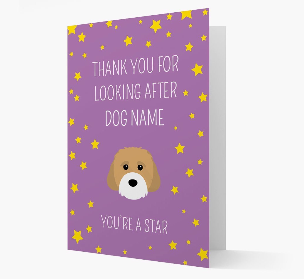 Personalised 'You're A Star' Thank You Card