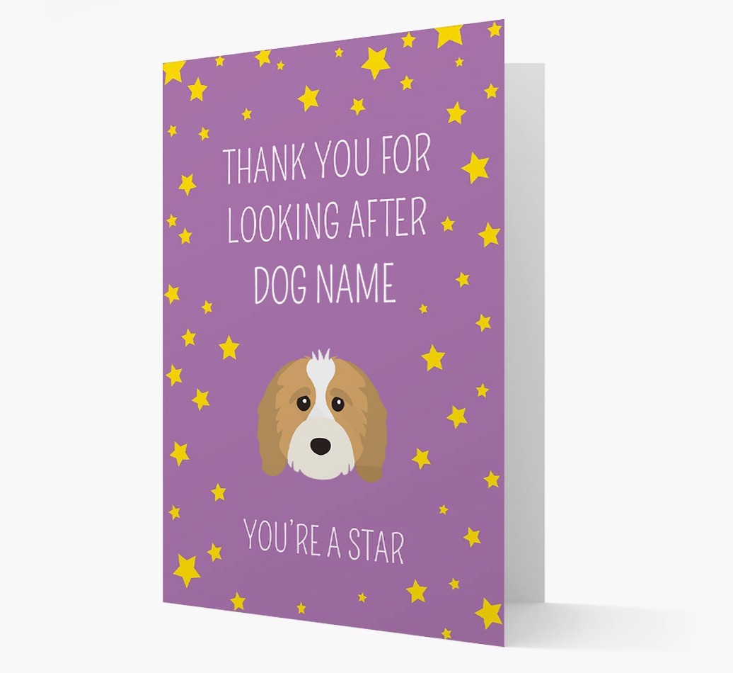Personalised 'You're A Star' Thank You Card
