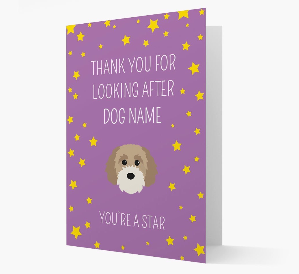Personalised 'You're A Star' Thank You Card
