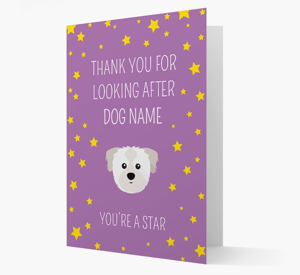 Personalised 'You're A Star' Thank You Card